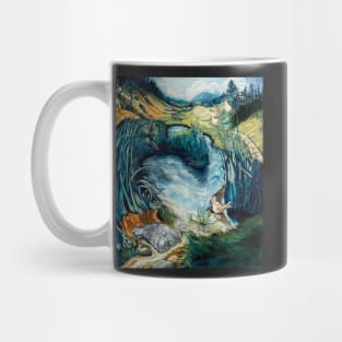 'Swallows Circle in Shimmering Light' Mug